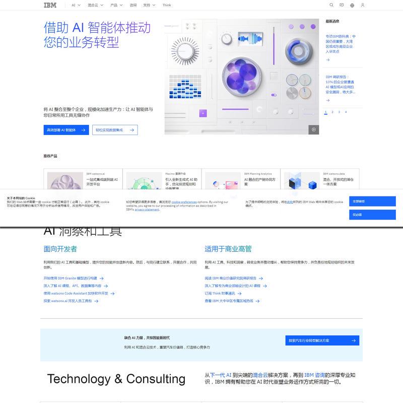 IBM 中国官方网站丨全球知名的人工智能解决方案和云平台公司